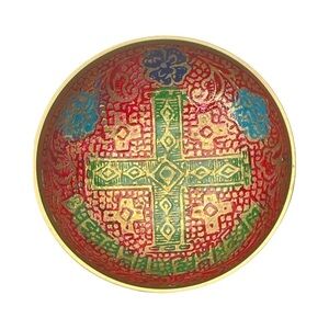 Brass Enamelled Bethlehem Small Trinket Bowl